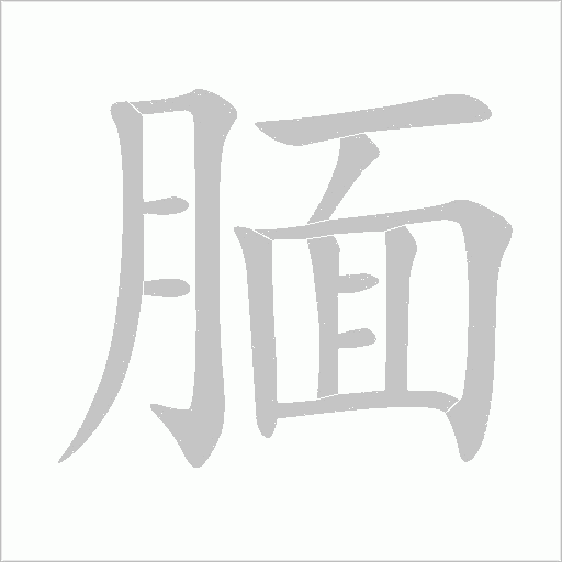 腼字动态笔顺演示
