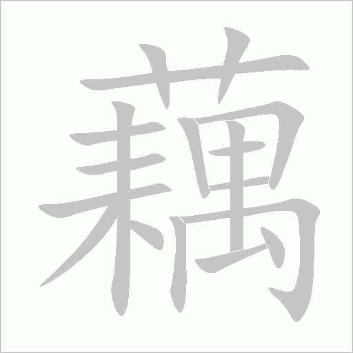 藕字动态笔顺演示