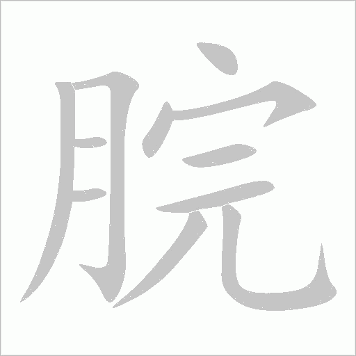 脘字动态笔顺演示
