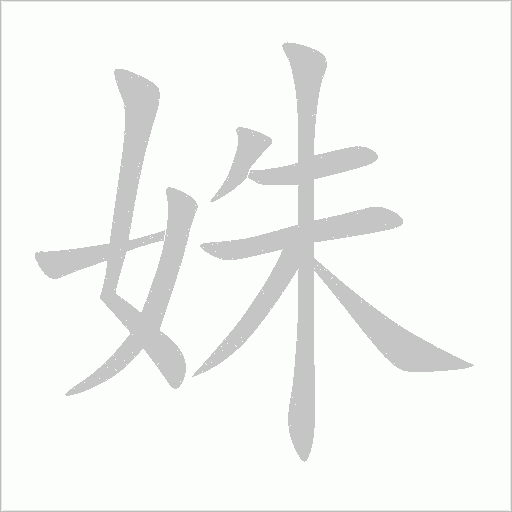 姝字动态笔顺演示