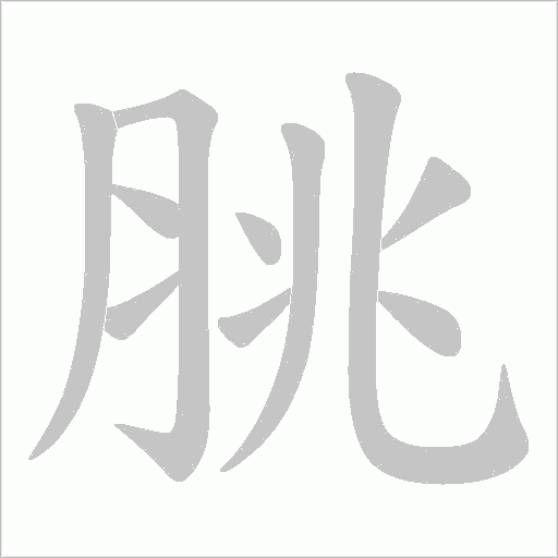 脁字动态笔顺演示