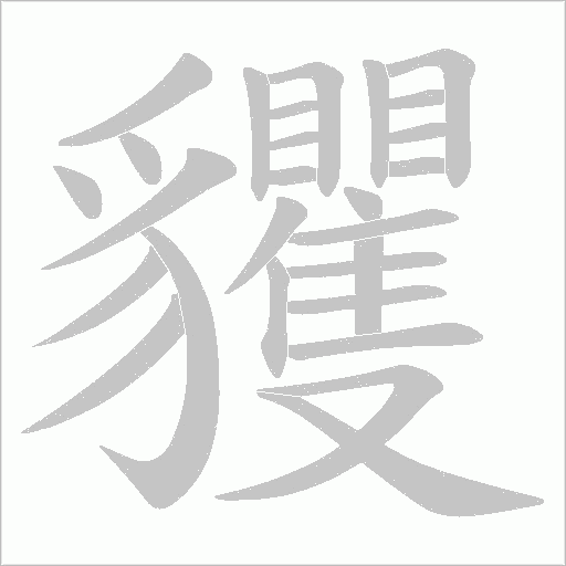 貜字动态笔顺演示