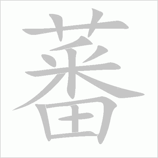 蕃字动态笔顺演示