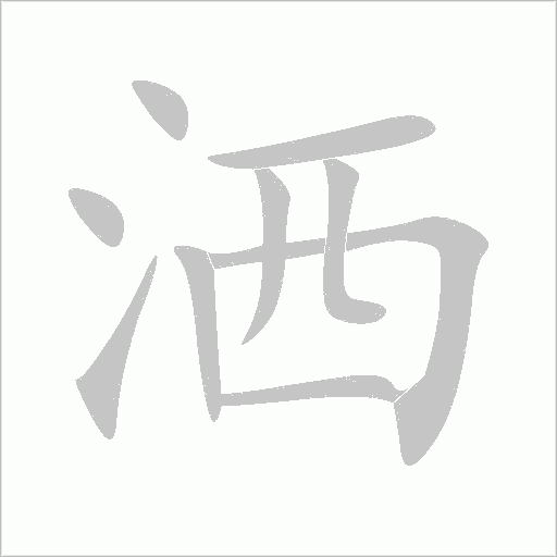 洒字动态笔顺演示