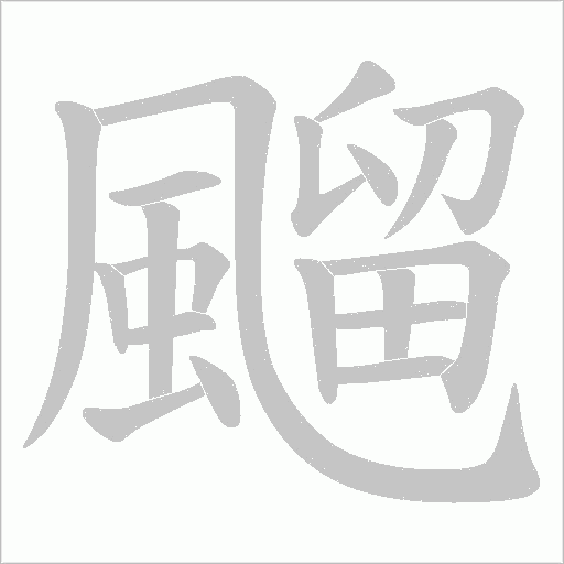 飀字动态笔顺演示
