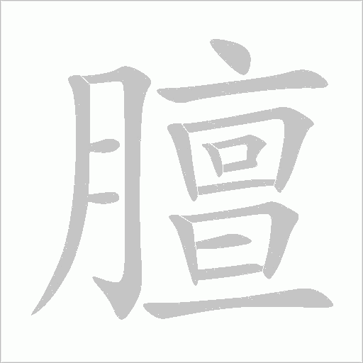 膻字动态笔顺演示