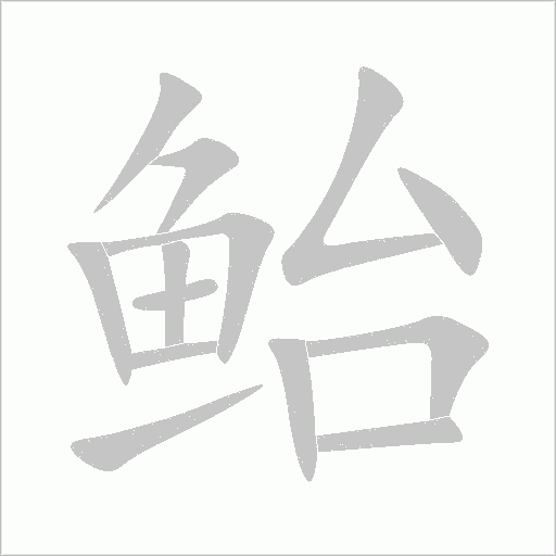 鲐字动态笔顺演示