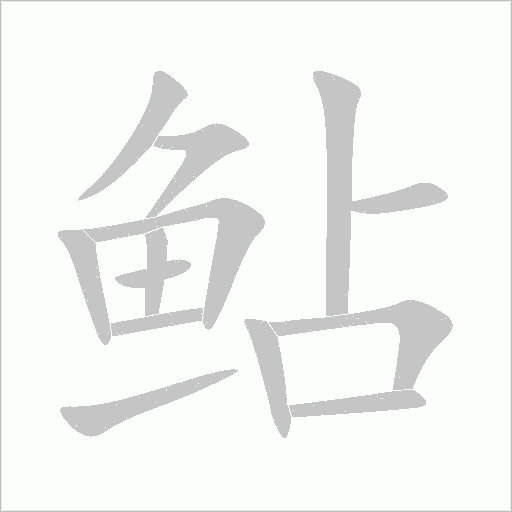 鲇字动态笔顺演示