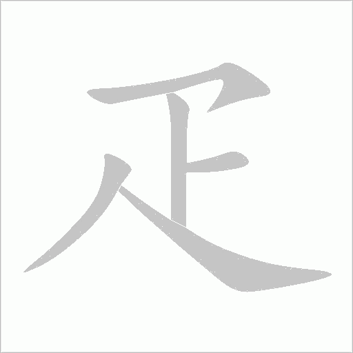 疋字动态笔顺演示