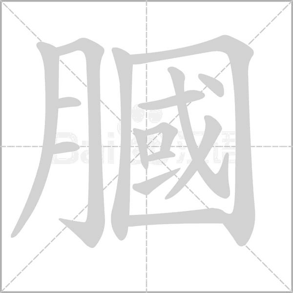 膕字动态笔顺演示