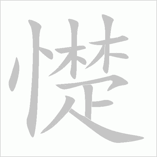 憷字动态笔顺演示