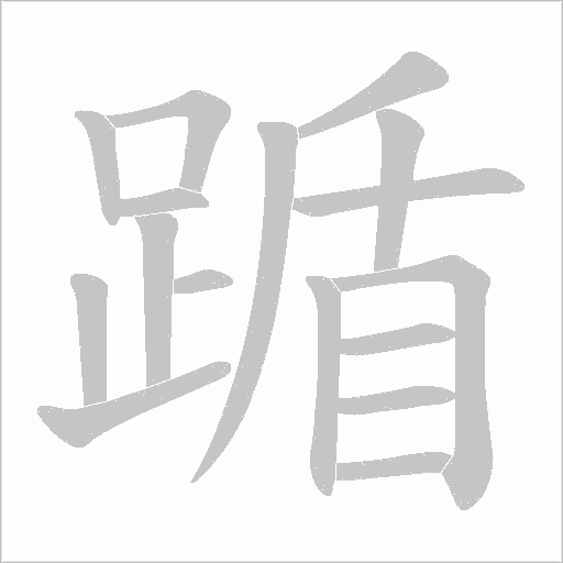 踲字动态笔顺演示