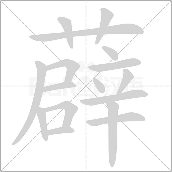 薜字动态笔顺演示