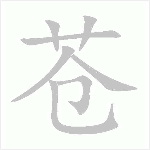 苍字动态笔顺演示