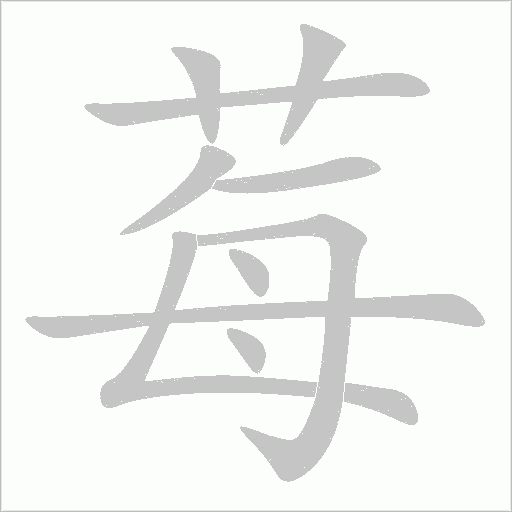 莓字动态笔顺演示