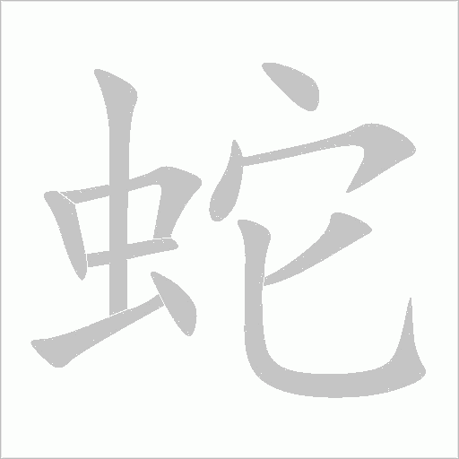 蛇字动态笔顺演示