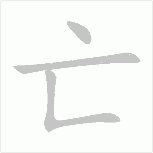 亡字动态笔顺演示