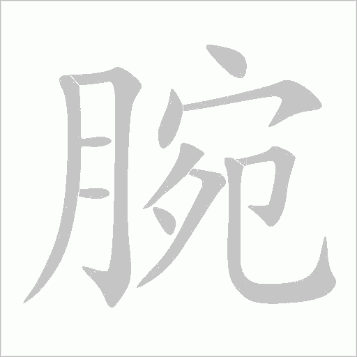 腕字动态笔顺演示
