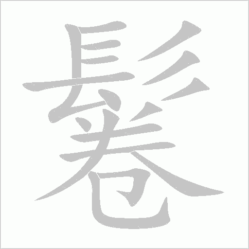 鬈字动态笔顺演示