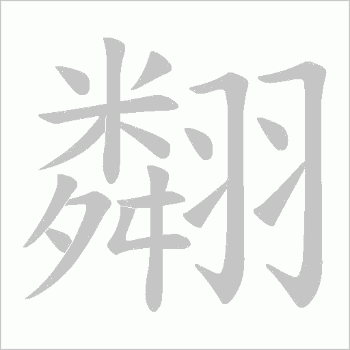翷字动态笔顺演示