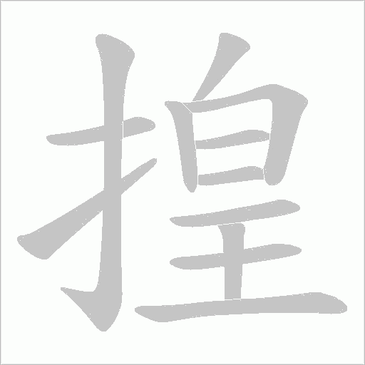 揘字动态笔顺演示