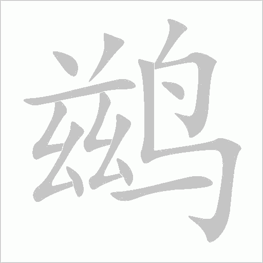 鹚字动态笔顺演示