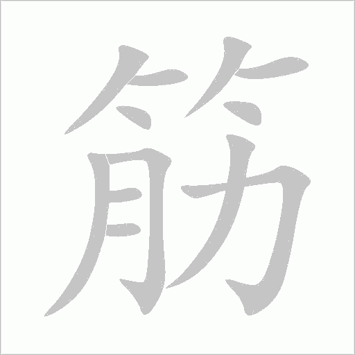 筋字动态笔顺演示