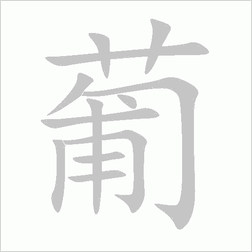 葡字动态笔顺演示