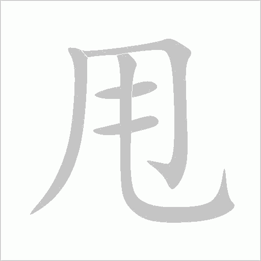甩字动态笔顺演示