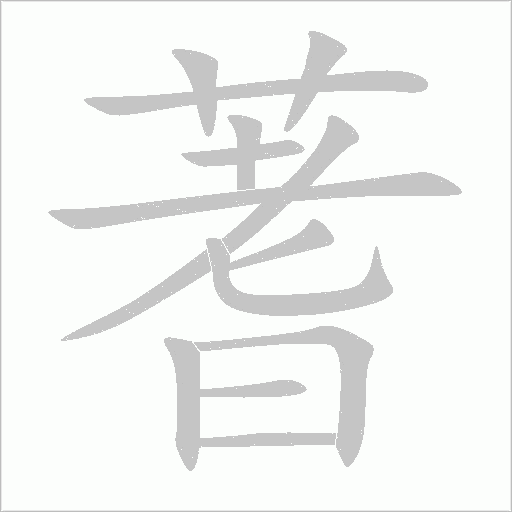 蓍字动态笔顺演示