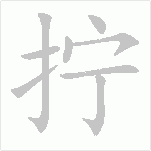 拧字动态笔顺演示
