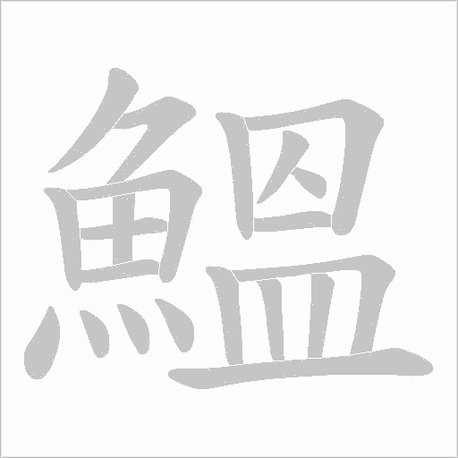鰮字动态笔顺演示