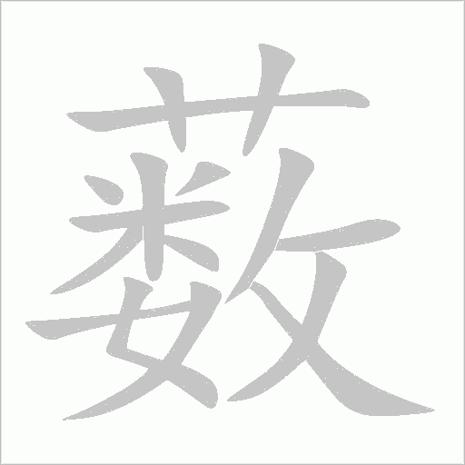 薮字动态笔顺演示