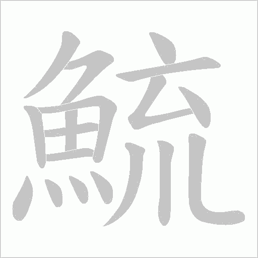 鯍字动态笔顺演示