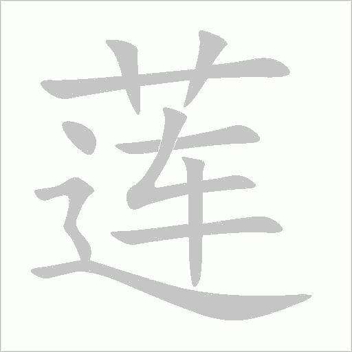 莲字动态笔顺演示