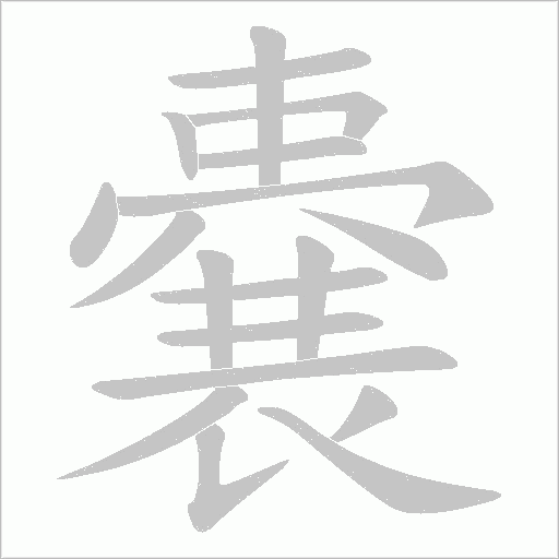 嚢字动态笔顺演示