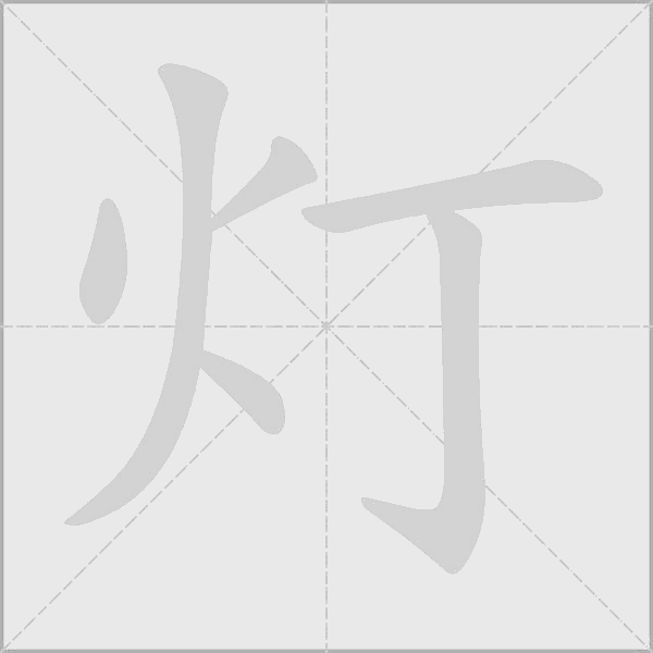 灯字动态笔顺演示