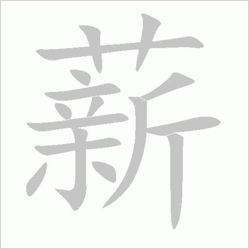 薪字动态笔顺演示