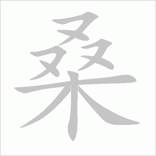 桑字动态笔顺演示