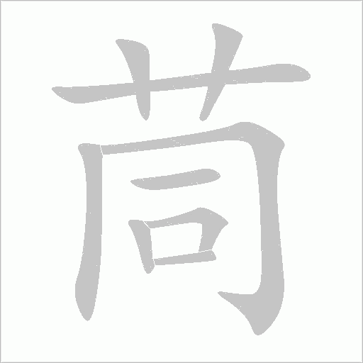 茼字动态笔顺演示