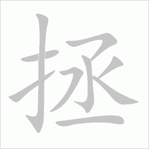 拯字动态笔顺演示