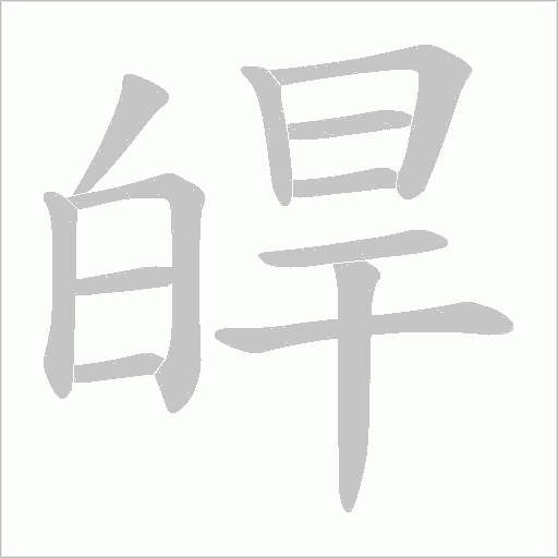 皔字动态笔顺演示