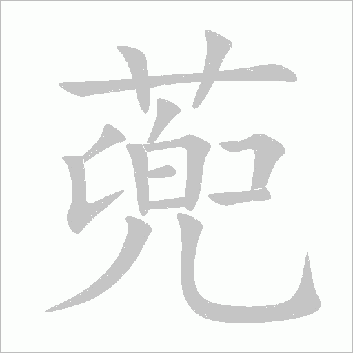 蔸字动态笔顺演示