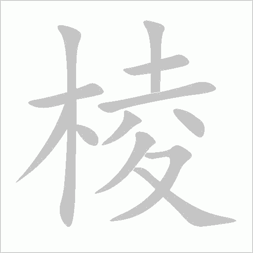 棱字动态笔顺演示