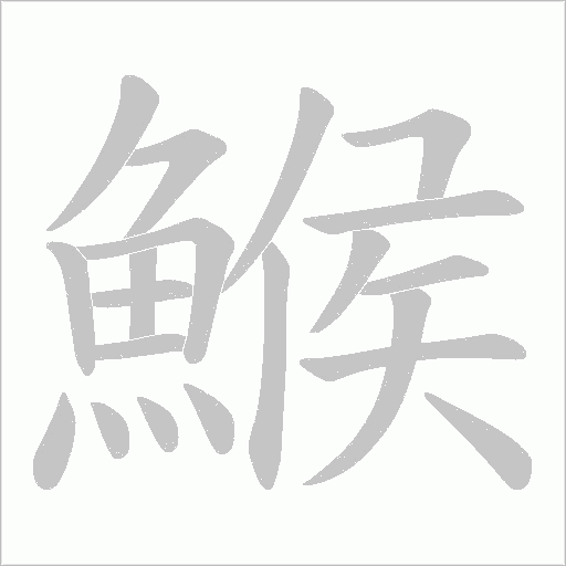 鯸字动态笔顺演示