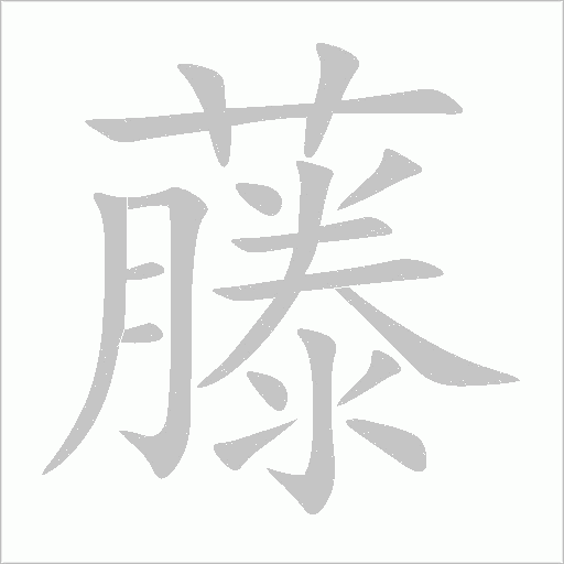 藤字动态笔顺演示