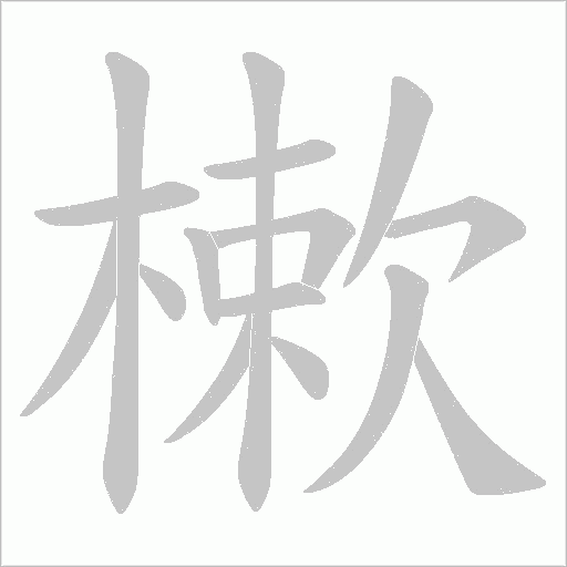 樕字动态笔顺演示