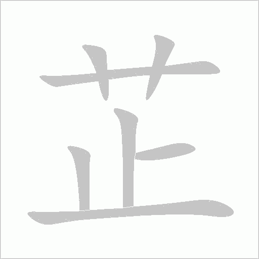芷字动态笔顺演示