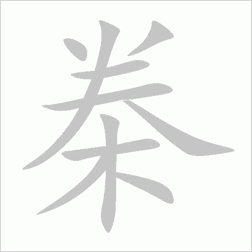 桊字动态笔顺演示
