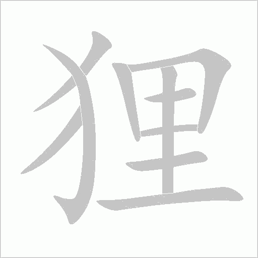 狸字动态笔顺演示